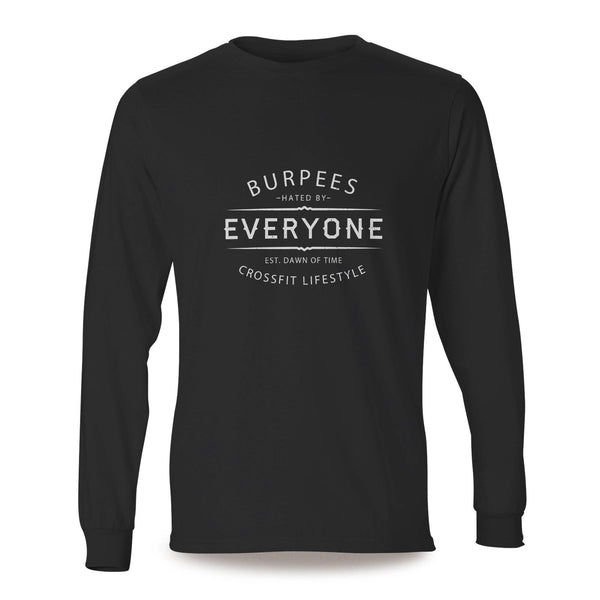 Burpees Hated By Everyone mens long sleeve crossfit shirt - black