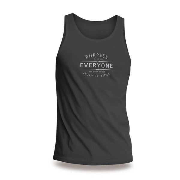 Black, burpees hated by everyone mens crossfit tank